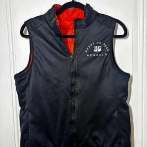 Nike Reversible Cincinnati Bengals Puffer Vest – Black/Orange – Size Large